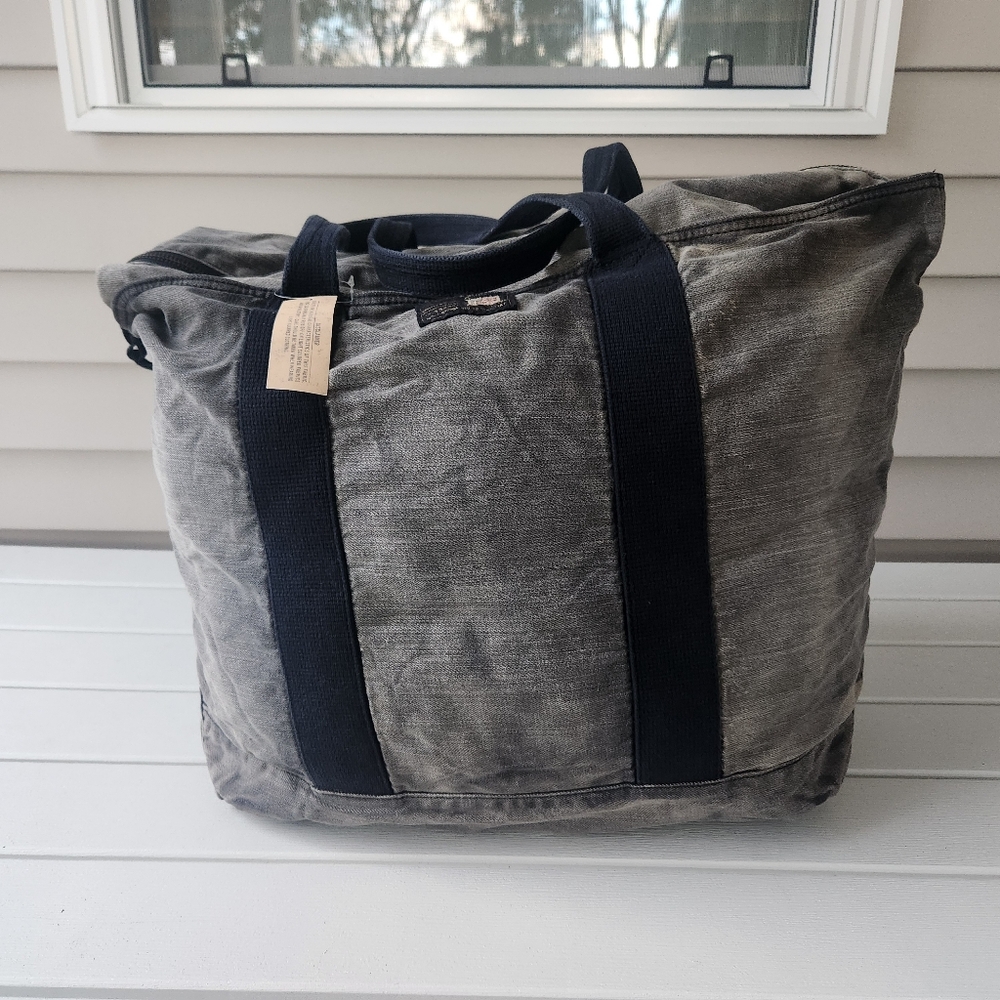VTG NWT DENIM & SUPPLY RALPH LAUREN Denim Gradient Gray Tote Bag